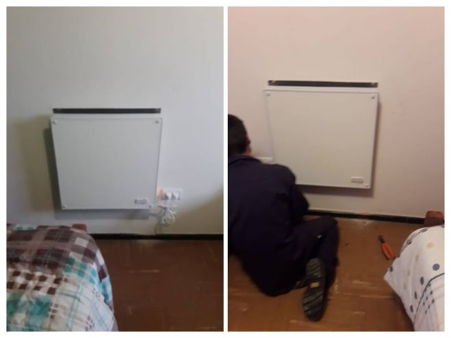 Seguimos instalando paneles calefactores ecológicos en las habitaciones de la Sede Guazú